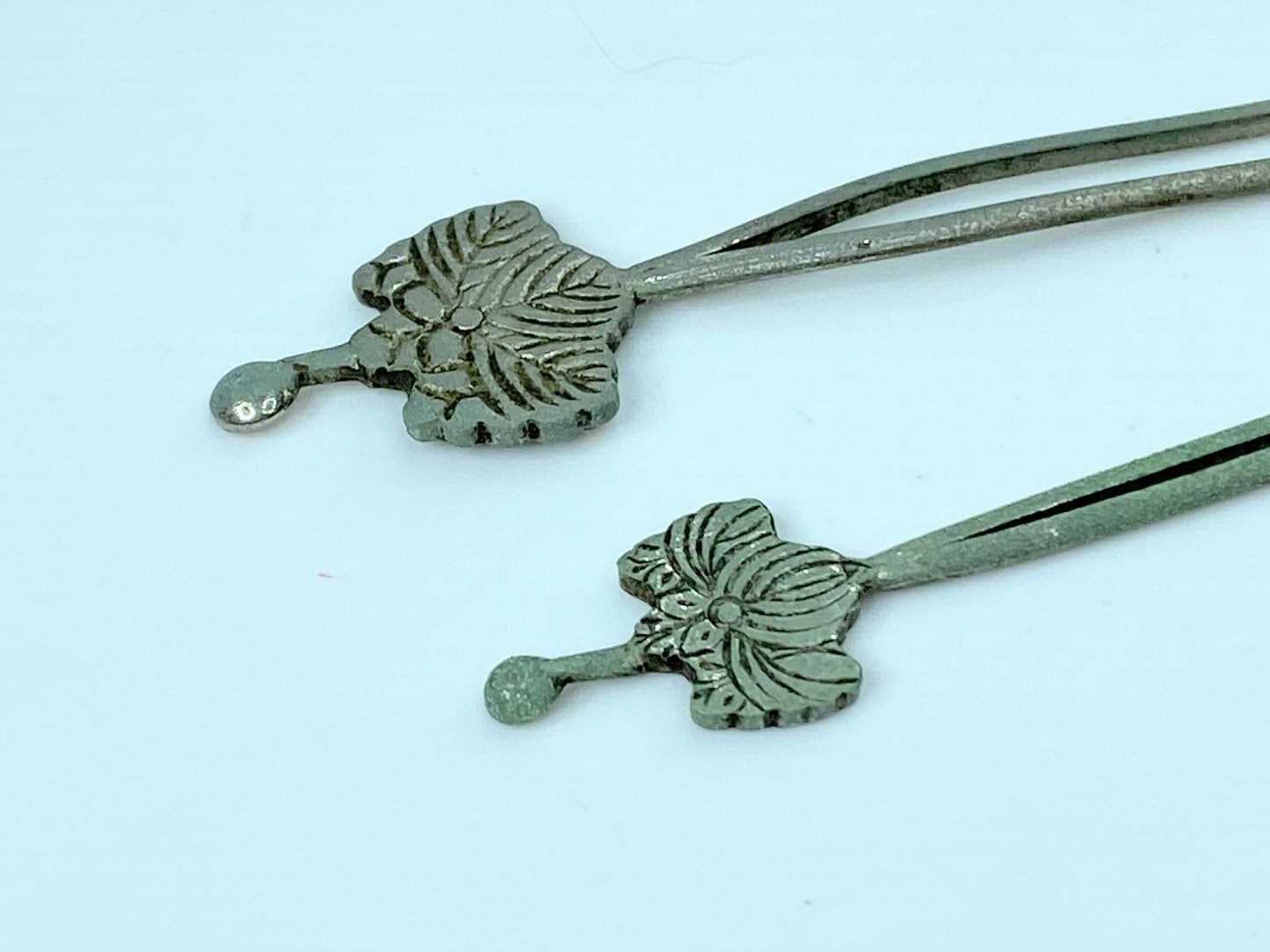 Kanzashi Antique Silver Vine Crest Hairpin Yukata Elegant matching pair GS622