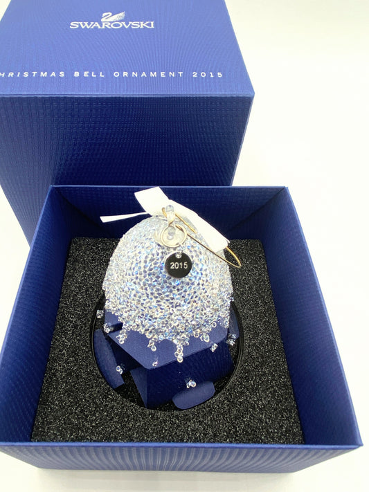 Swarovski Crystal Glass Christmas Bell Ornament 2015 Annual Edition XN29