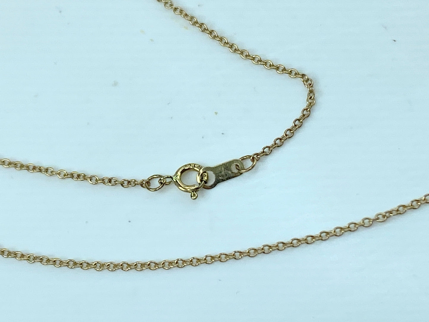 14K gold 0.155ct round brilliant diamond Heart pendant necklace 2.9g 16" JR924