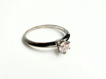 Vintage Tiffany & Co Platinum Diamond Solitaire Ring 0.46ct VS1 E JR1463