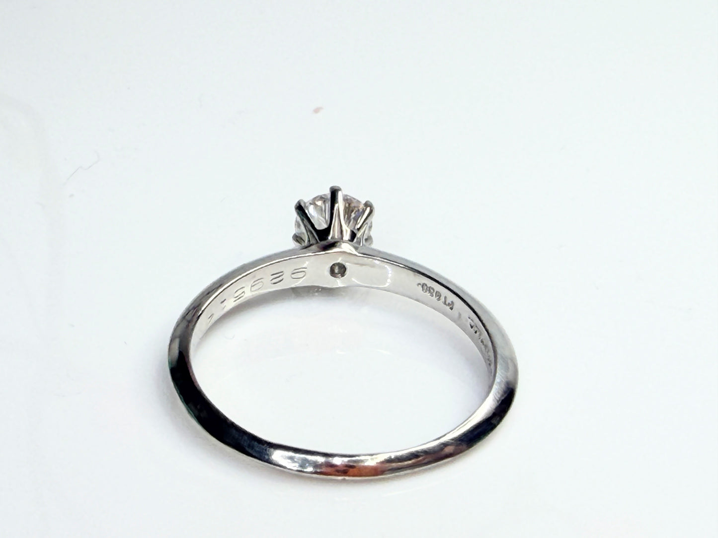 Vintage Tiffany & Co Platinum Diamond Solitaire Ring 0.46ct VS1 E JR1463
