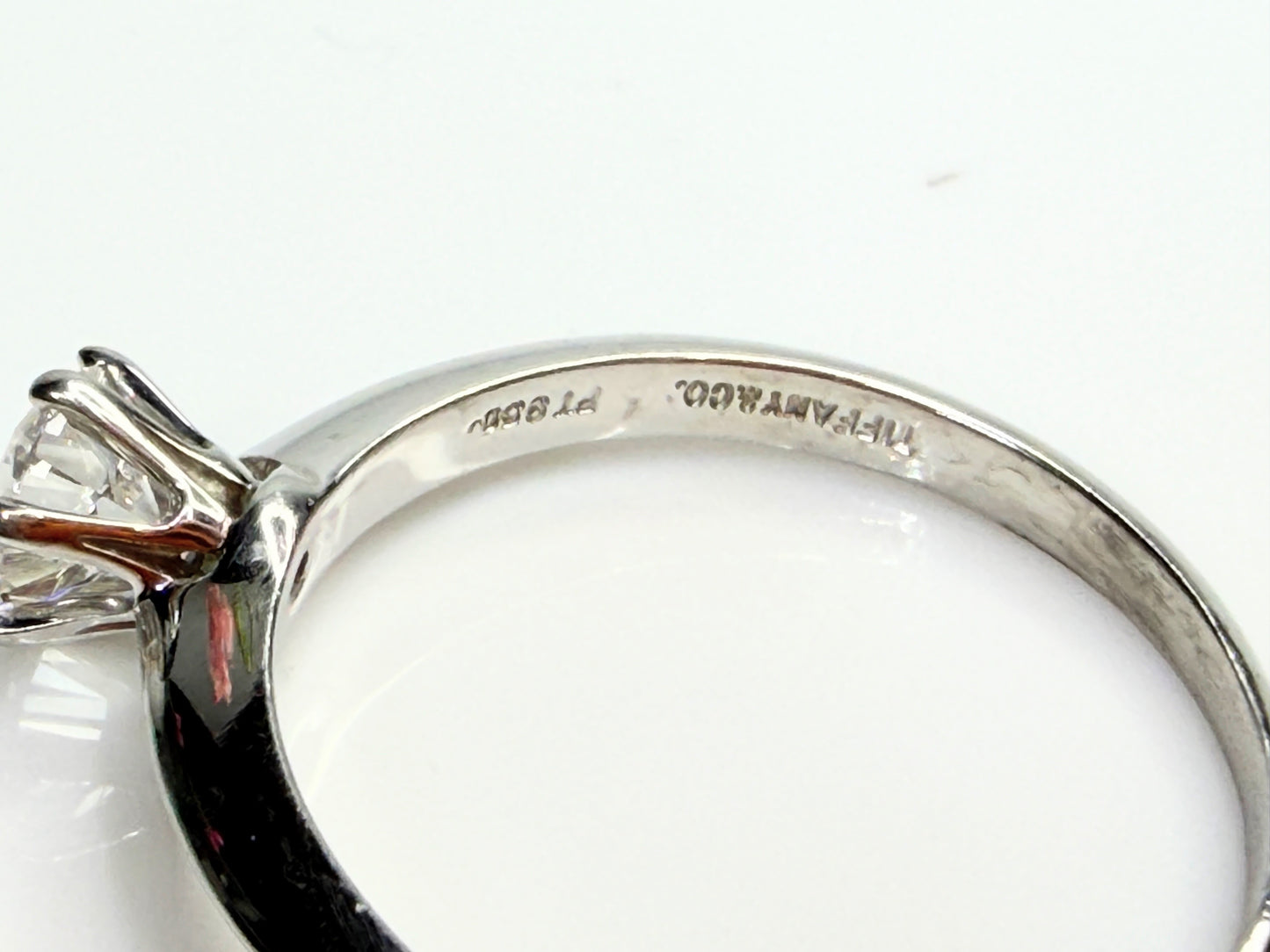 Vintage Tiffany & Co Platinum Diamond Solitaire Ring 0.46ct VS1 E JR1463