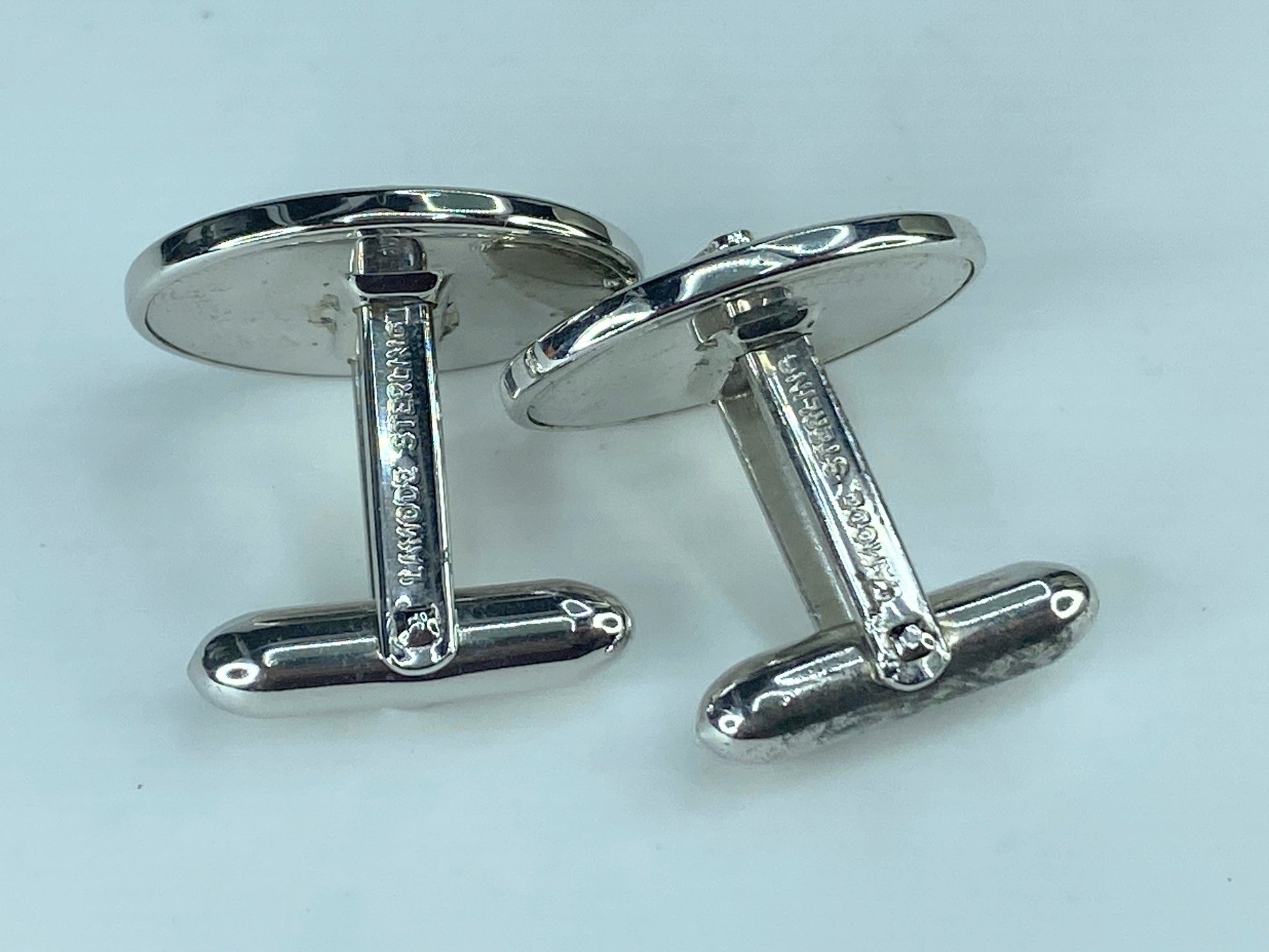 Lammer Sterling silver Mason Masonic blue enamel Cufflinks 8.2g JR504