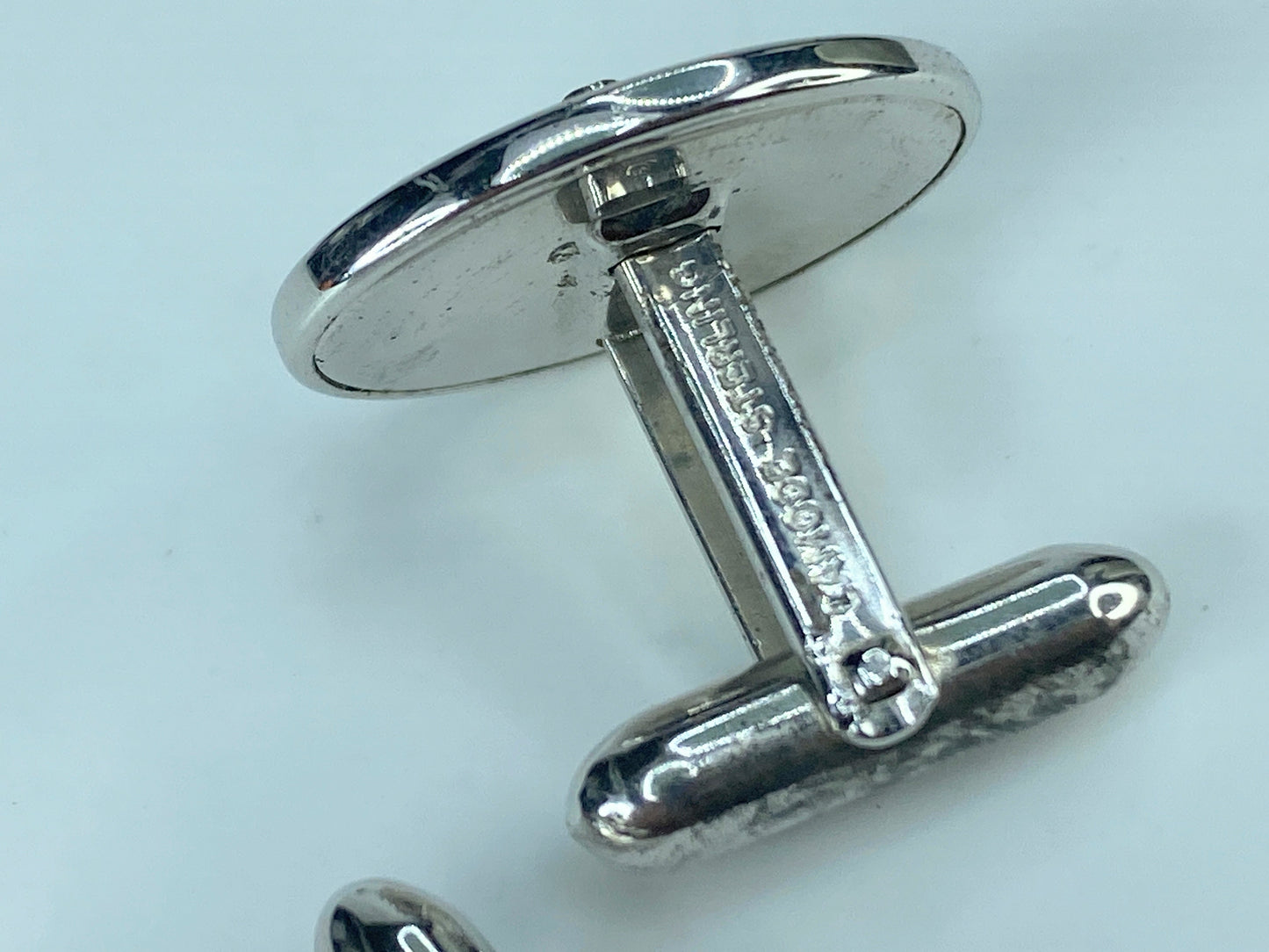 Lammer Sterling silver Mason Masonic blue enamel Cufflinks 8.2g JR504