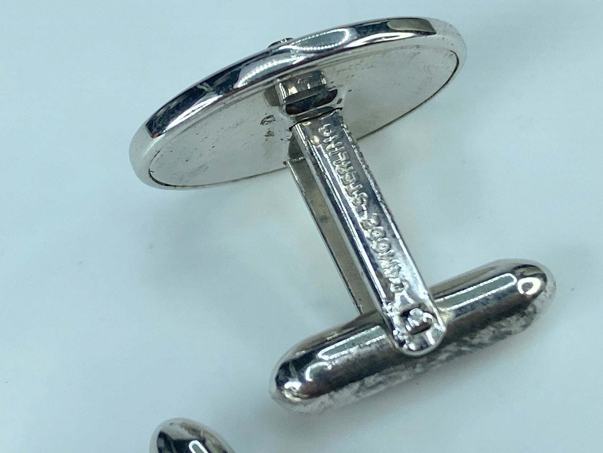 Lammer Sterling silver Mason Masonic blue enamel Cufflinks 8.2g JR504