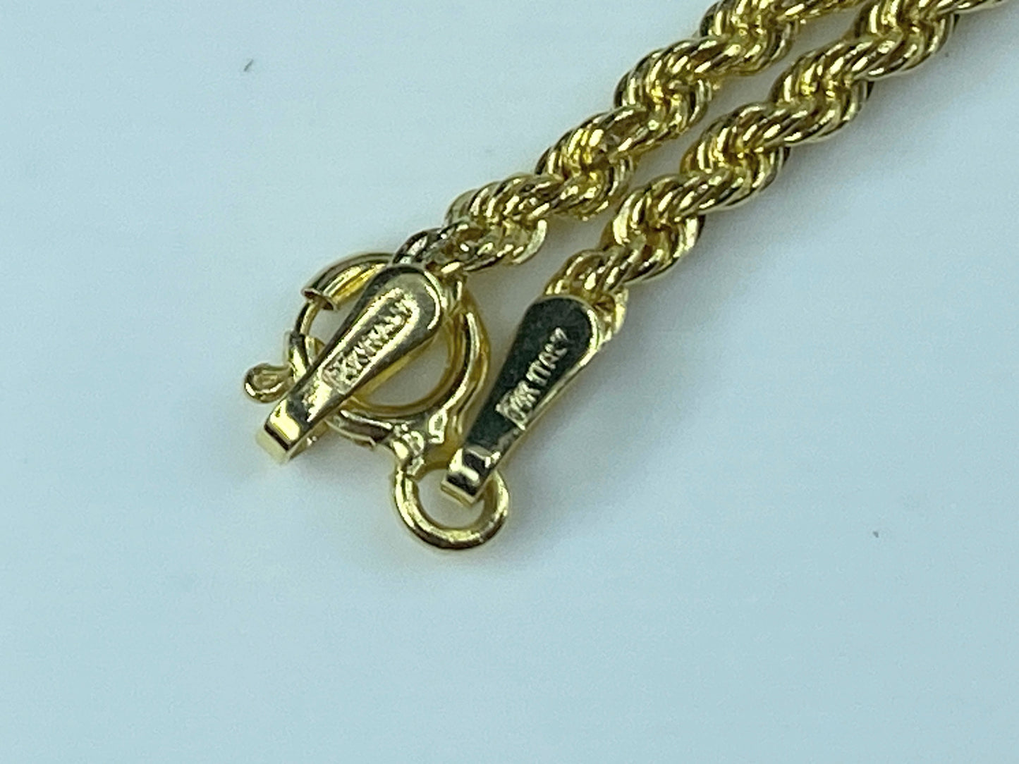 Italy Milor 14K gold 2.15mm diamond cut Rope link x-long necklace 36" 4.3g JR528