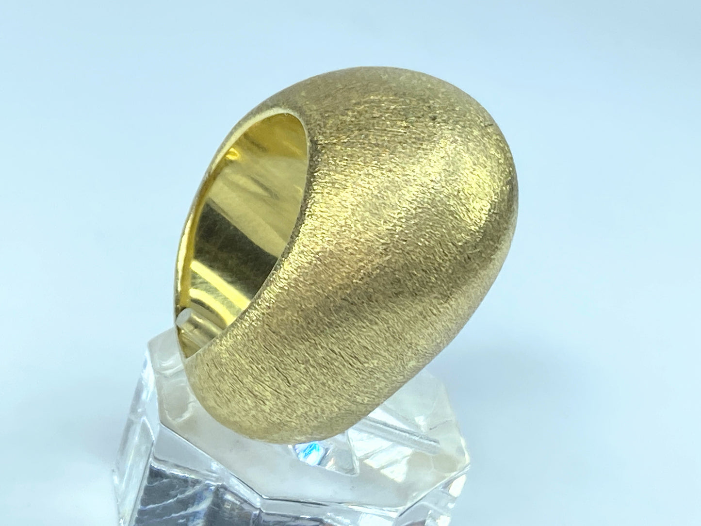 H Stern 18K "Golden Stone" Pedras Roladas Brushed finish ring 25.3g s8 JR9099