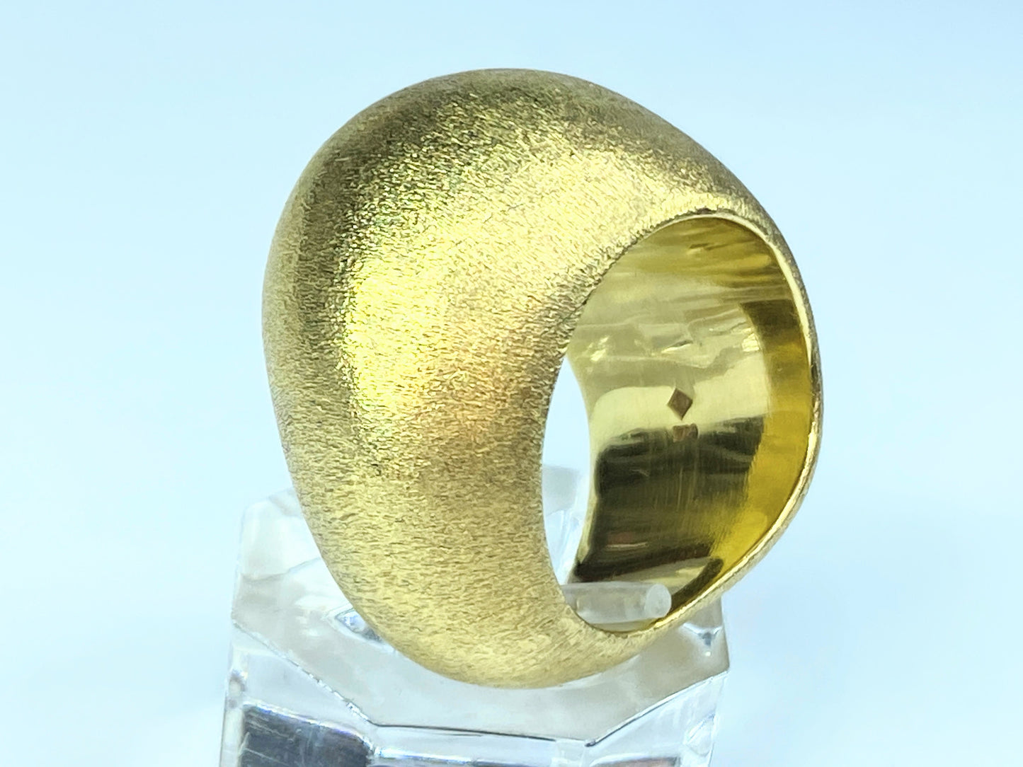 H Stern 18K "Golden Stone" Pedras Roladas Brushed finish ring 25.3g s8 JR9099