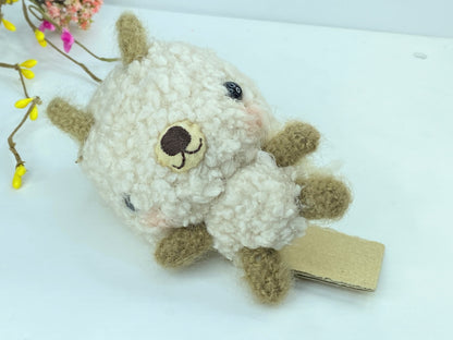 Japan handmade wool felt little "Kaoru" wild sheep doll 4 3/4" x 3 1/4" A390
