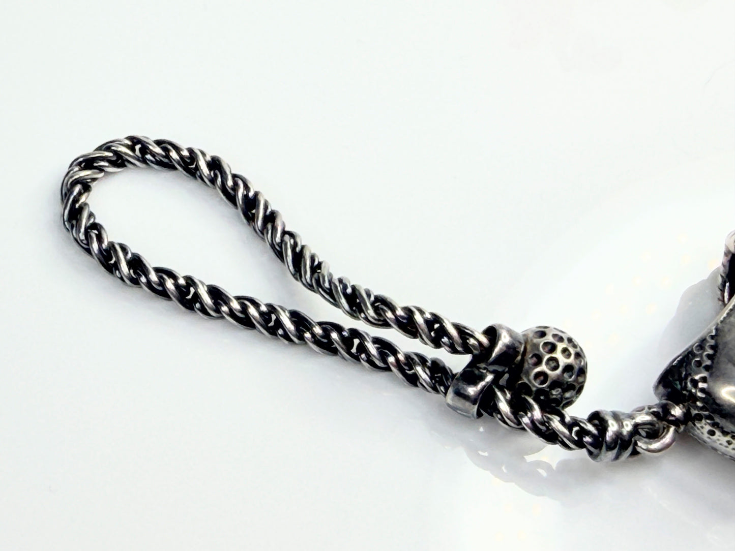 Vintage John Hardy Sterling Silver 18K Golf Shoe & Golf Ball Pendant SS252