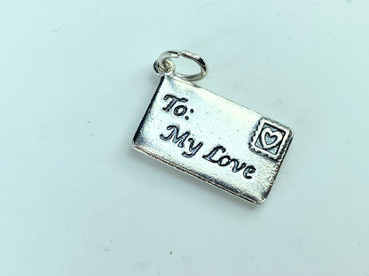 James Avery sterling silver 925 "To my love" Enamel Heart charm 3.0g JR9617