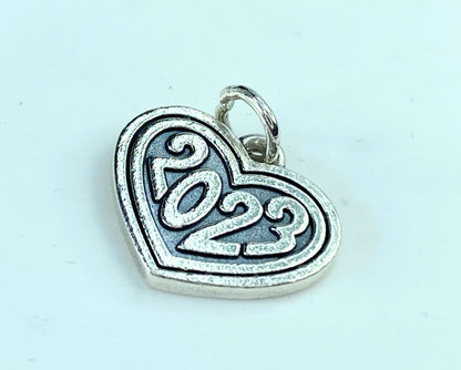 James Avery sterling Silver 2023 Heart charm 3.0g JR9618