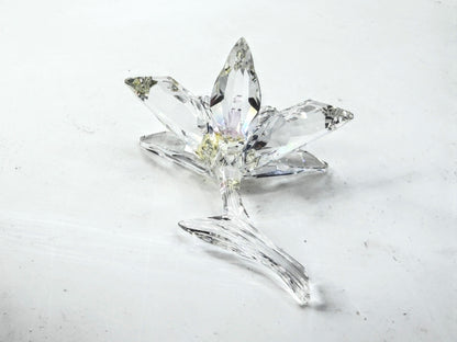 Swarovski Crystal Orchid Flower Pink Center Retired 200287 Vintage S330