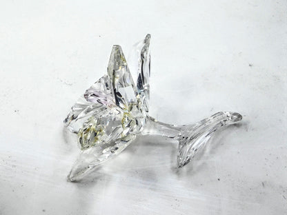 Swarovski Crystal Orchid Flower Pink Center Retired 200287 Vintage S330