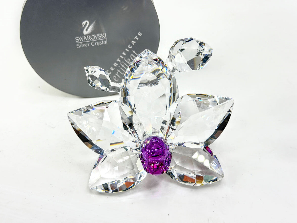 Swarovski Crystal Orchid Purple Pink Center Retired Michael Stamey COA A332