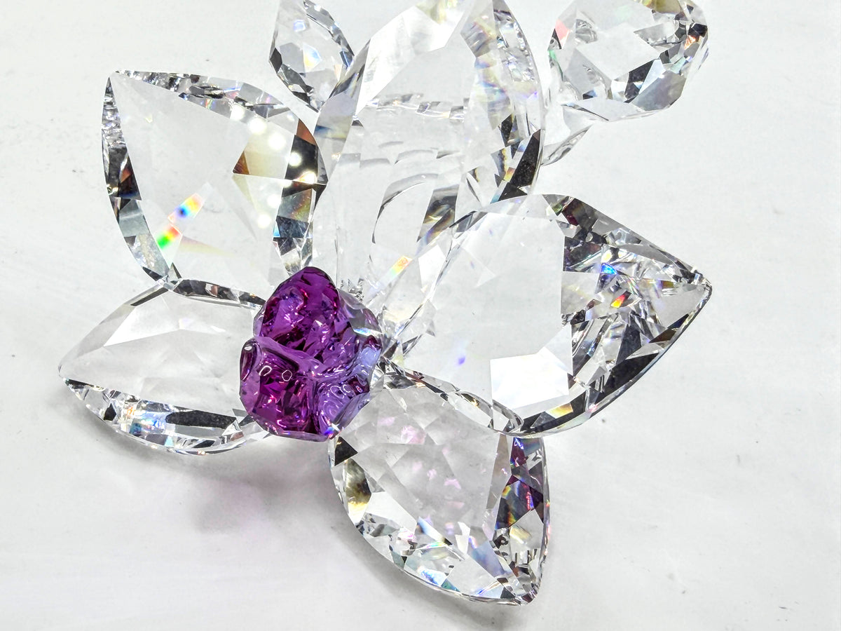Swarovski Crystal Orchid Purple Pink Center Retired Michael Stamey COA A332