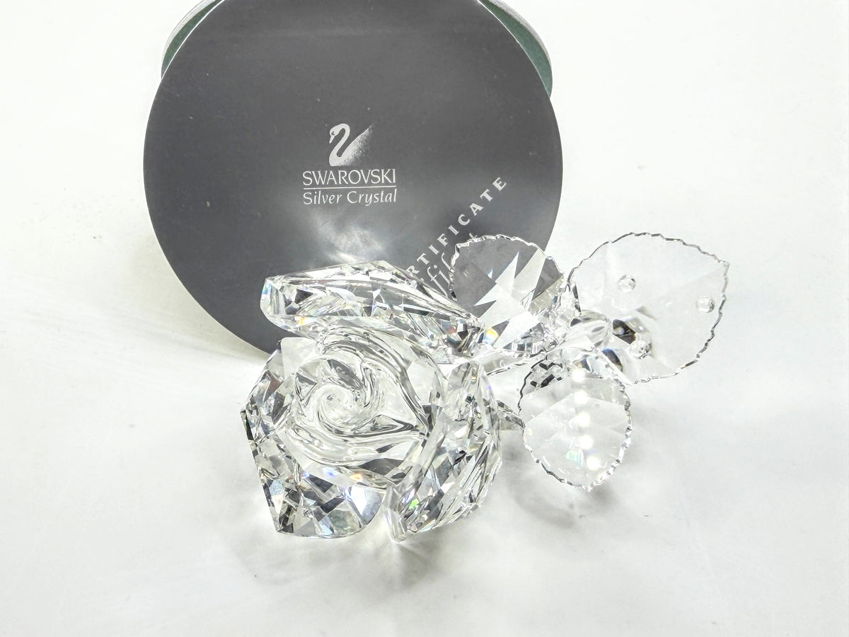 Swarovski Silver Crystal Orchid Flower Figurine Retired w/ Certificate S335