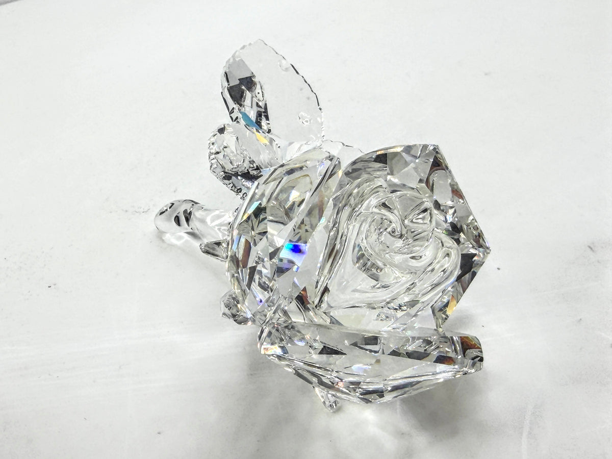 Swarovski Silver Crystal Orchid Flower Figurine Retired w/ Certificate S335
