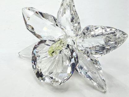 Swarovski Crystal Orchid Yellow Center Flower Retired Michael Stamey COA S336