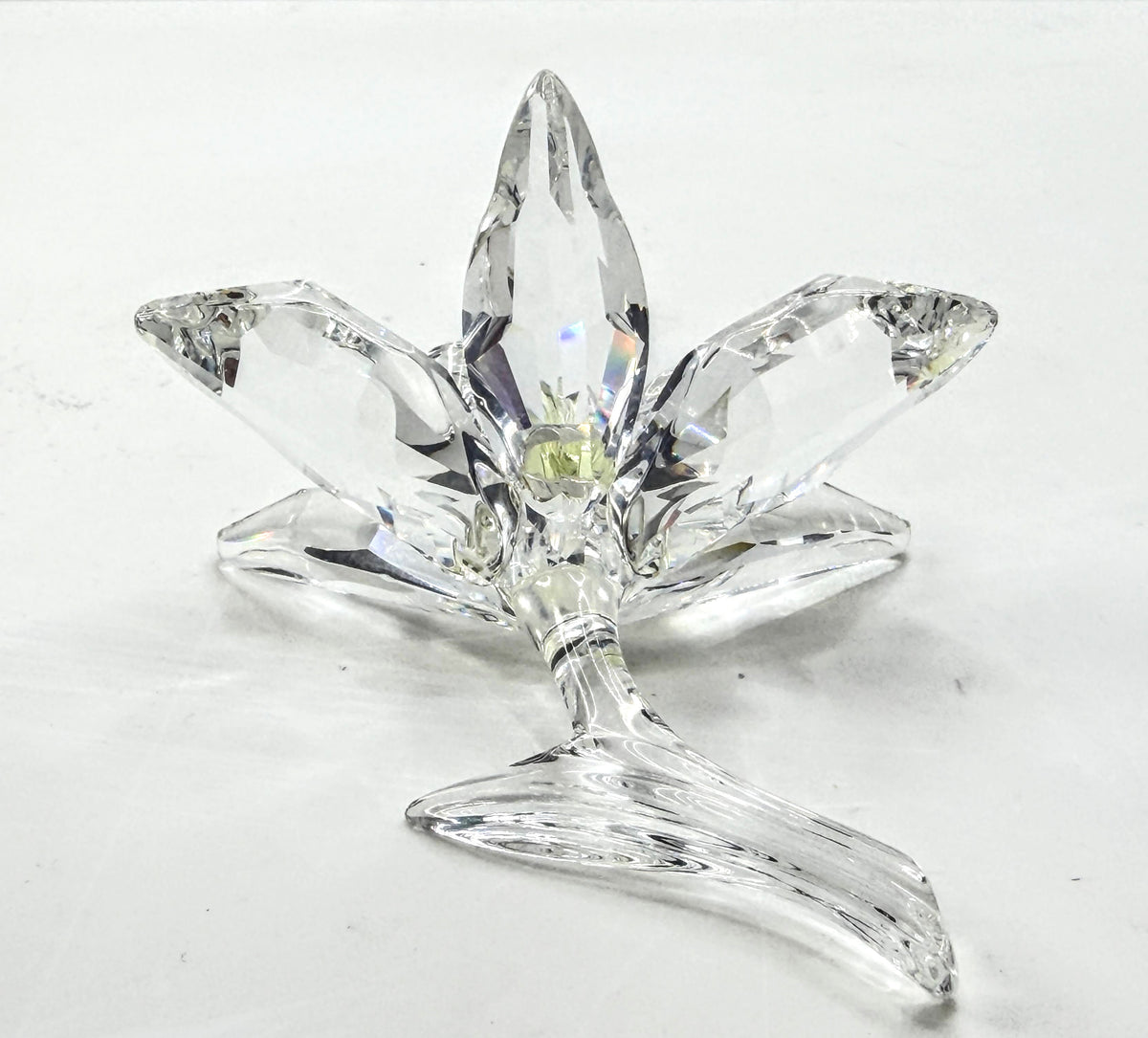 Swarovski Crystal Orchid Yellow Center Flower Retired Michael Stamey COA S336