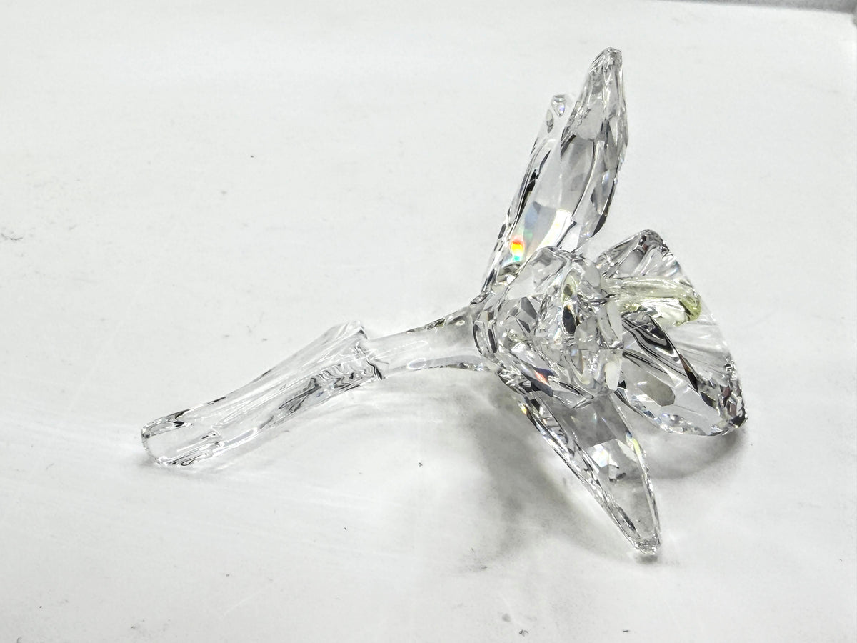 Swarovski Crystal Orchid Yellow Center Flower Retired Michael Stamey COA S336
