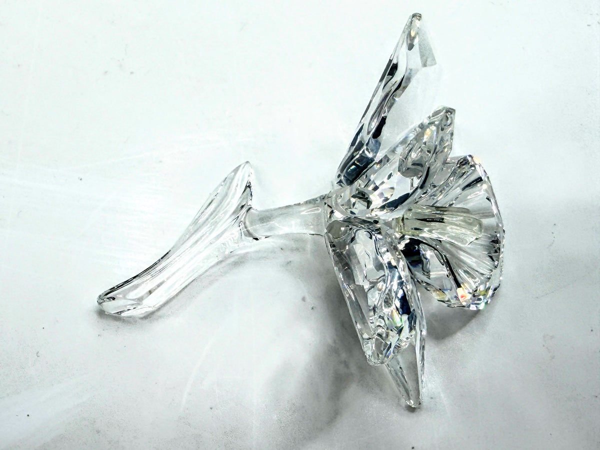 Swarovski Crystal Orchid Yellow Center Flower Retired Michael Stamey COA S336
