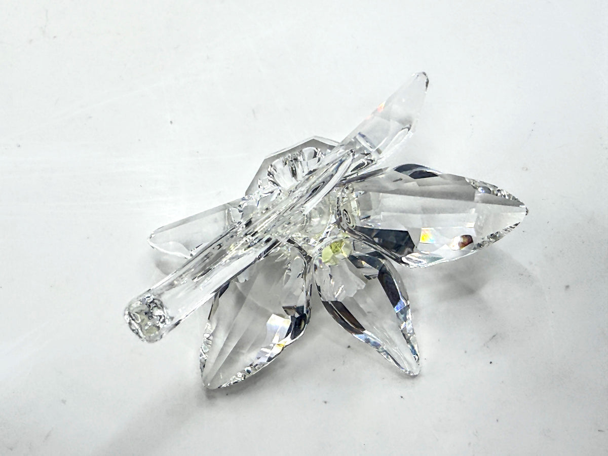 Swarovski Crystal Orchid Yellow Center Flower Retired Michael Stamey COA S336