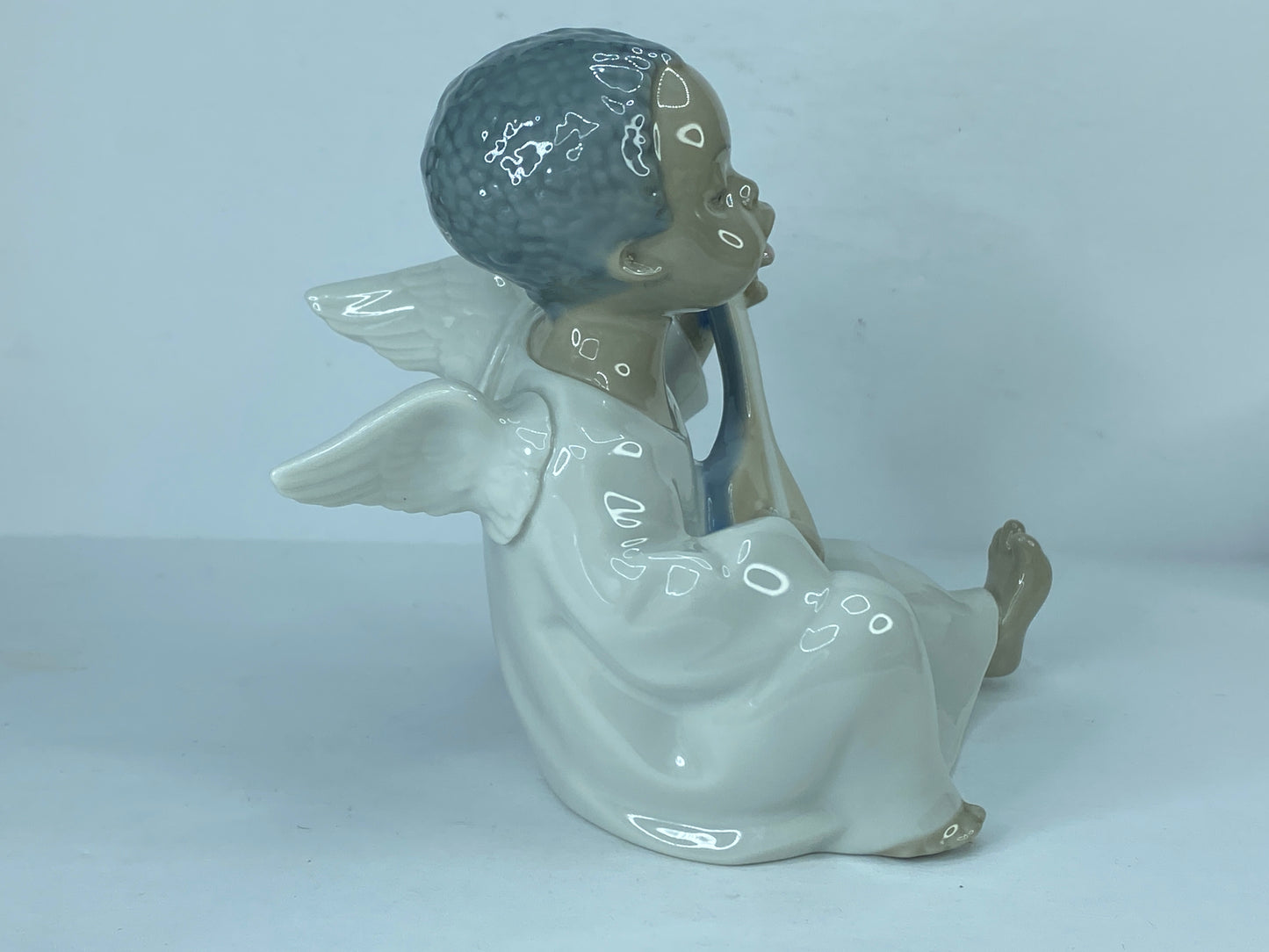 Lladro Angel Black Legacy Collection Cherub Boy Mandolin 4537