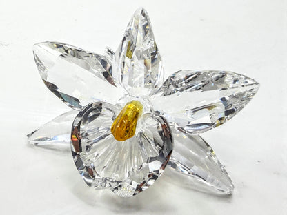 Swarovski Crystal Orchid Yellow Center Flower Retired Michael Stamey COA S336