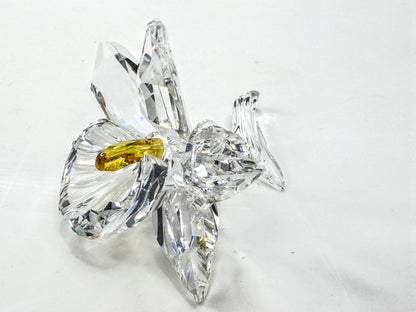 Swarovski Crystal Orchid Yellow Center Flower Retired Michael Stamey COA S336