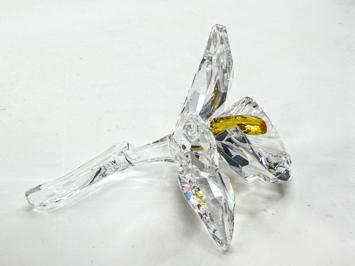Swarovski Crystal Orchid Yellow Center Flower Retired Michael Stamey COA S336