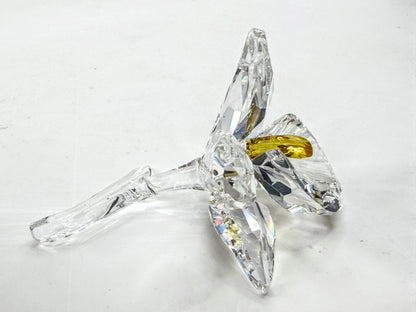 Swarovski Crystal Orchid Yellow Center Flower Retired Michael Stamey COA S336