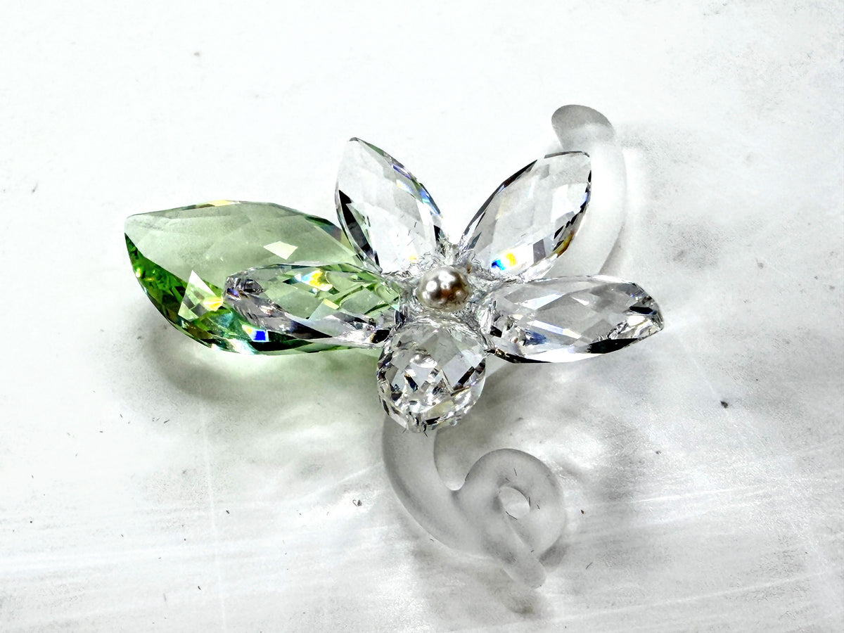 Swarovski Crystal Jasmine Blossom & SCS Wild Flower Retired Set of 2 COS S337