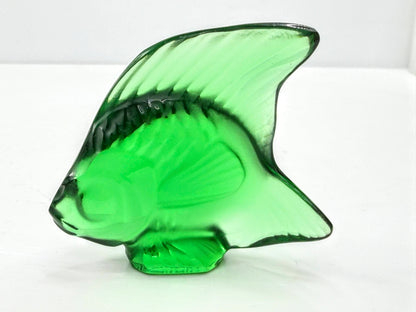Lalique France Cap Ferrat Blue Crystal Fish Poisson Figurine Sculpture S338