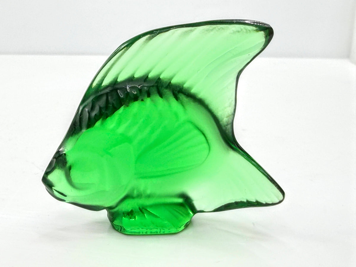 Lalique France Cap Ferrat Blue Crystal Fish Poisson Figurine Sculpture S339