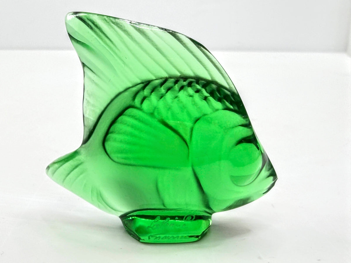 Lalique France Cap Ferrat Blue Crystal Fish Poisson Figurine Sculpture S339