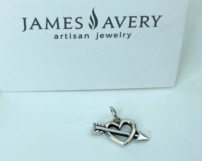James Avery Sterling silver Loves Arrow Charm original ring 18.8mm JR940