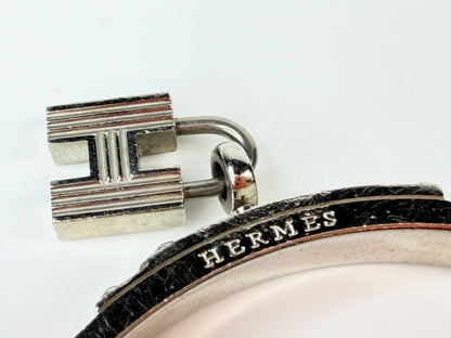 Vintage Hermès Leather Kelly Cadena Lock Bangle Bracelet Yellow GS763