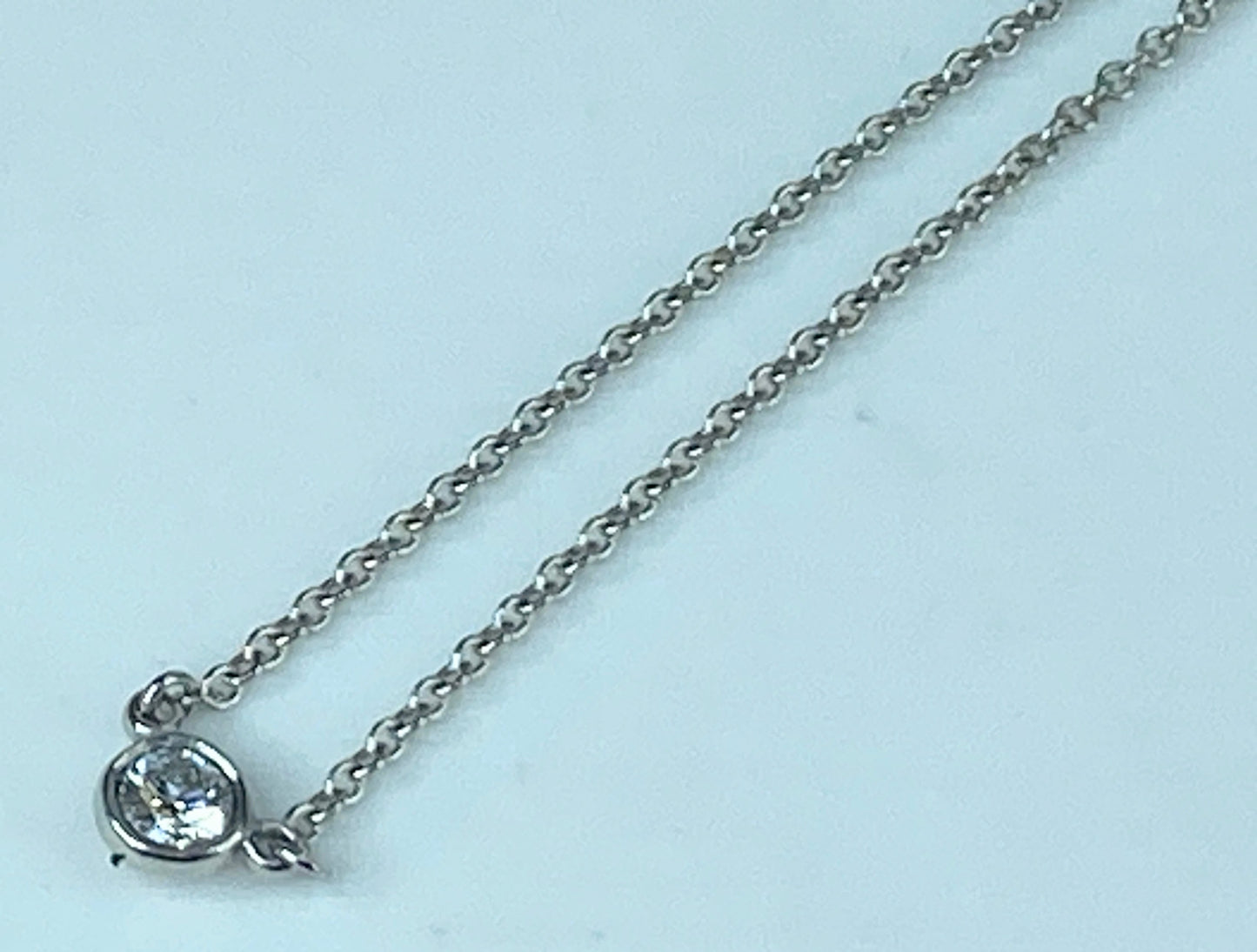 Tiffany & Co. Platinum By The Yard Diamond Necklace 16.0" 2.4g JR447