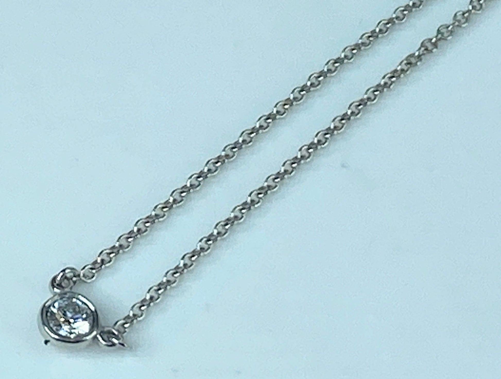 Tiffany & Co. Platinum By The Yard Diamond Necklace 16.0" 2.4g JR447