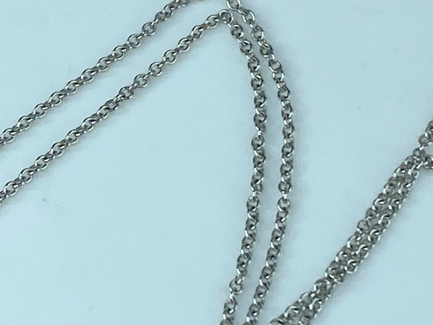 Tiffany & Co. Platinum By The Yard Diamond Necklace 16.0" 2.4g JR447