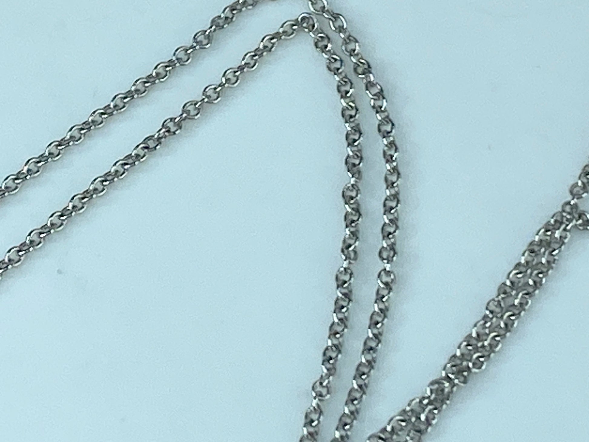Tiffany & Co. Platinum By The Yard Diamond Necklace 16.0" 2.4g JR447