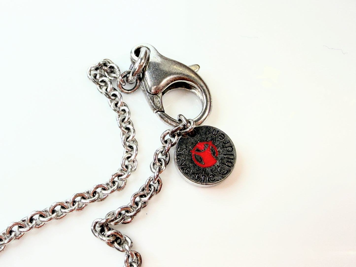 BVLGARI Save the Children B.zero1 Necklace Silver 925 Black Ceramic Italy GS764