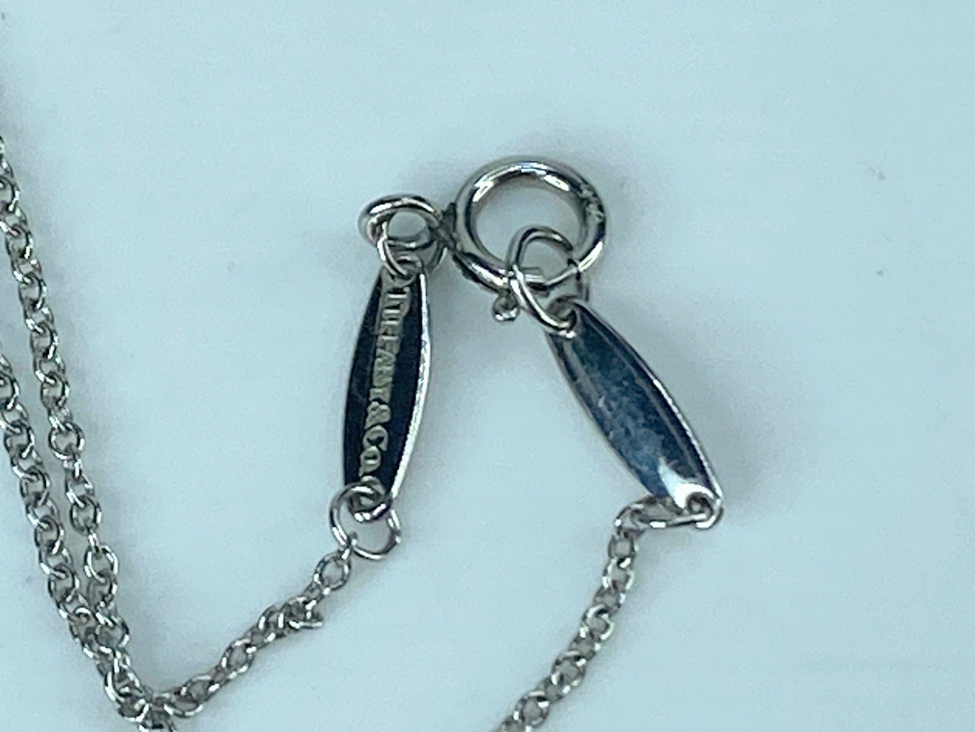 Tiffany & Co. Platinum By The Yard Diamond Necklace 16.0" 2.4g JR447