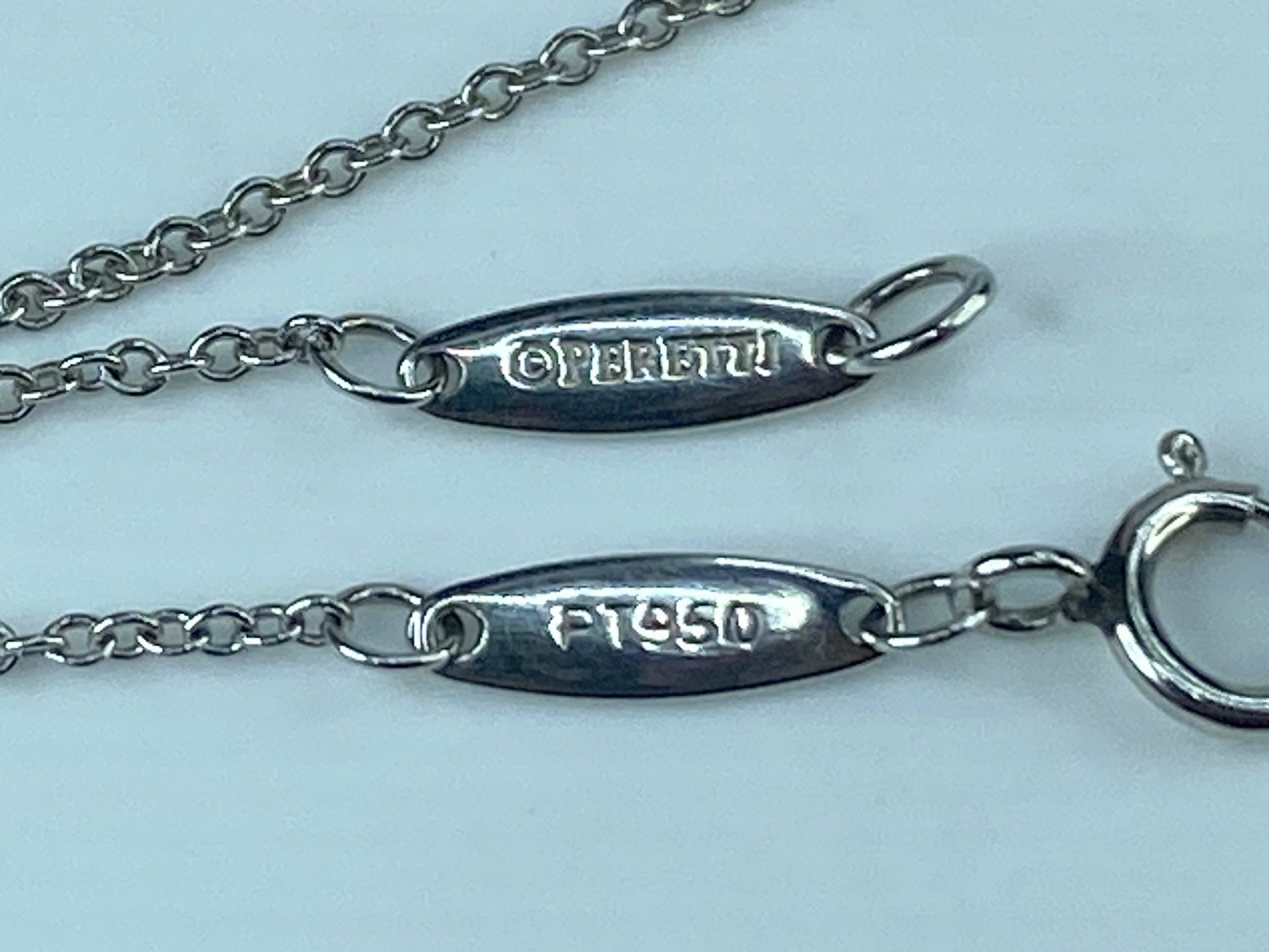 Tiffany & Co. Platinum By The Yard Diamond Necklace 16.0" 2.4g JR447