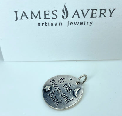 James Avery Sterling Silver "To The Moon And Back" Charm 19.2 x 17.6 JR947