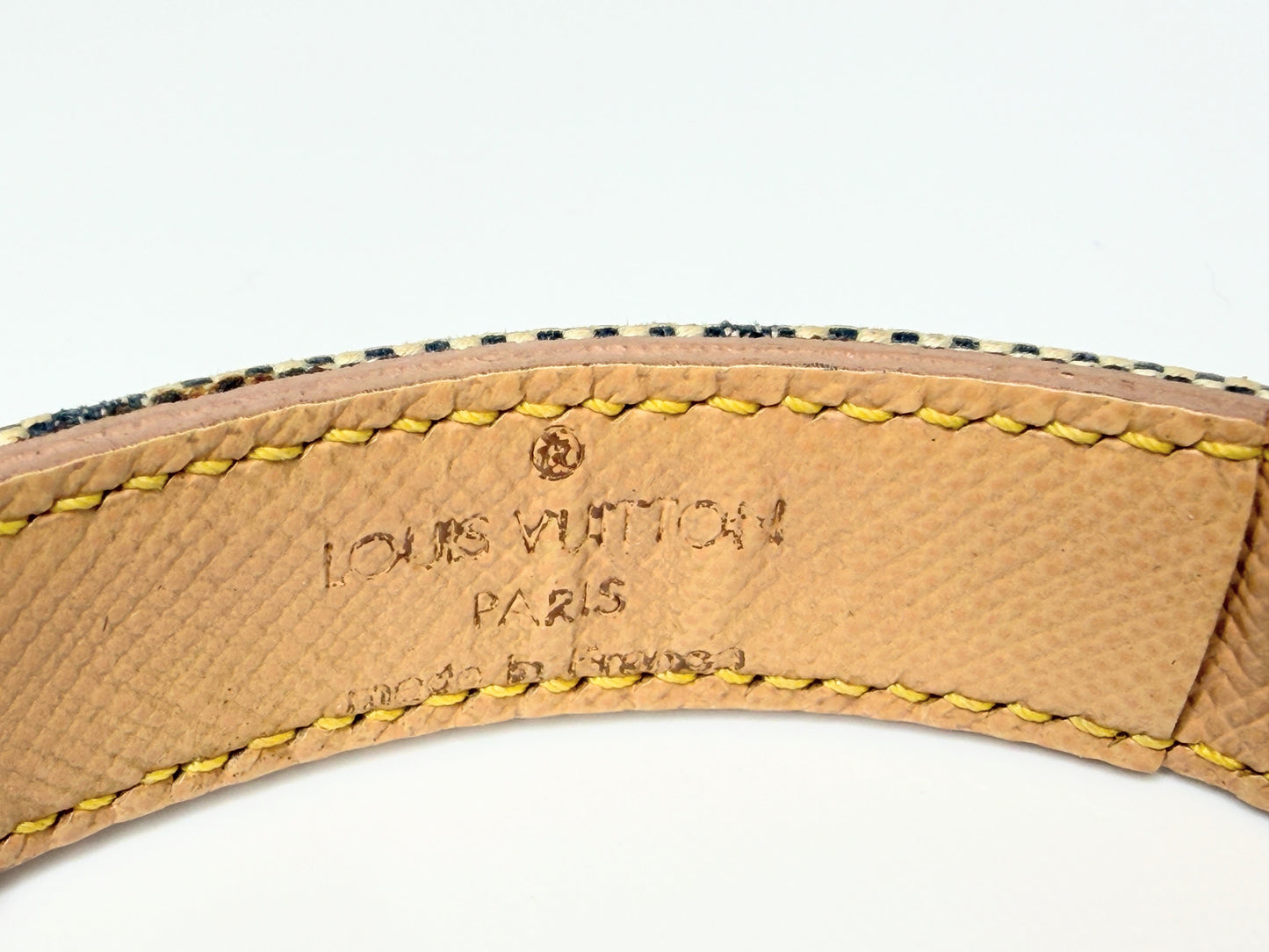 Vintage Louis Vuitton Monogram Canvas Flower Clasp Bracelet Paris GS766