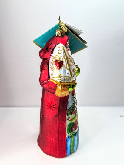 Christopher Radko Vintage Santa Lighthouse Sailboat Scenic Glass Ornament XN125
