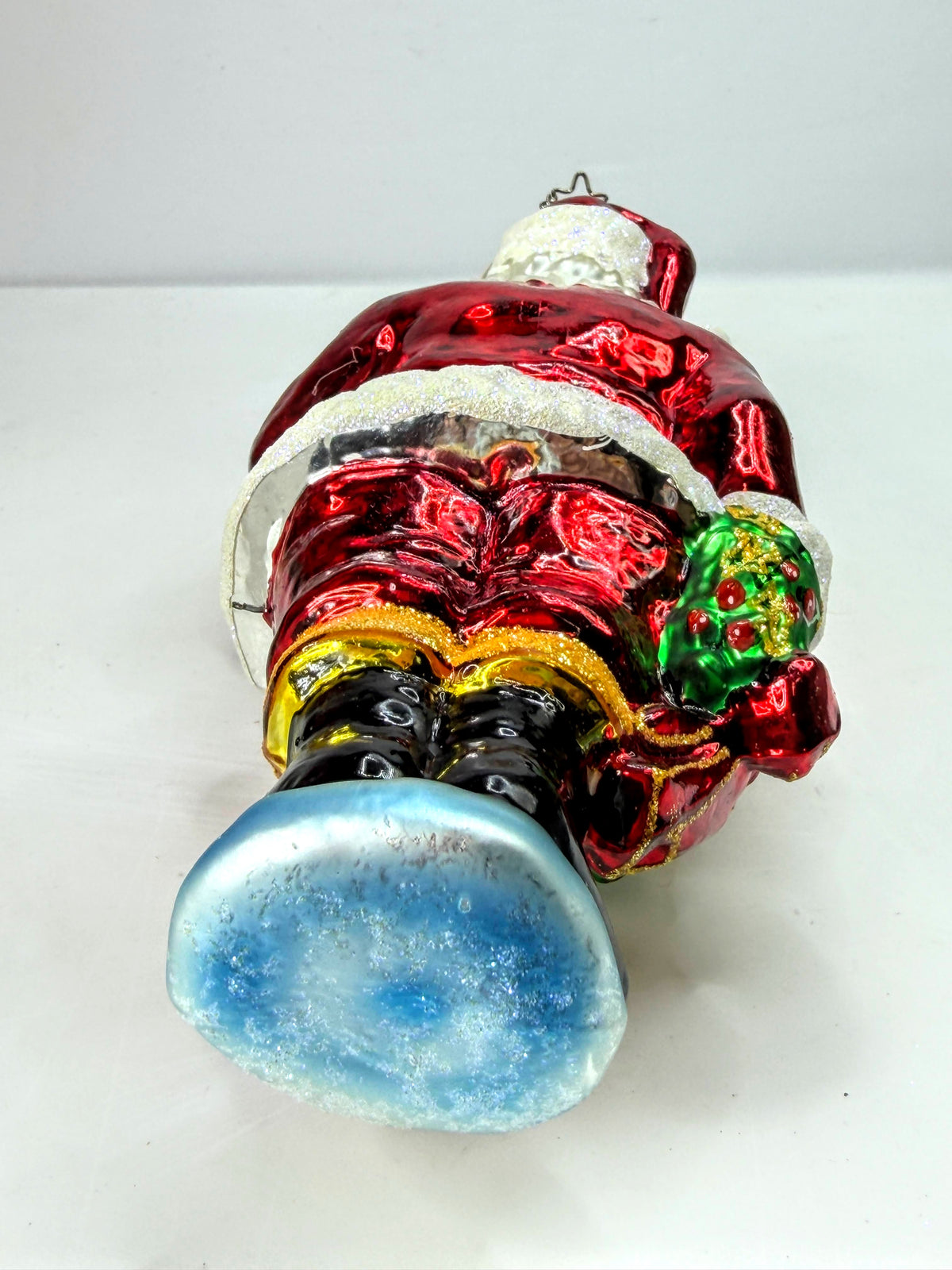 Christopher Radko Vintage Santa Merry Christmas Gifts Glass Ornament w/box XN124