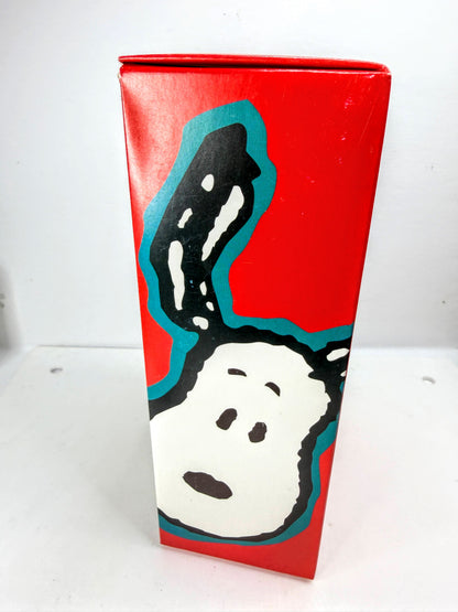 Vintage Kurt Adler Peanuts Snoopy Santa Chimney Glass Christmas Ornament XN127